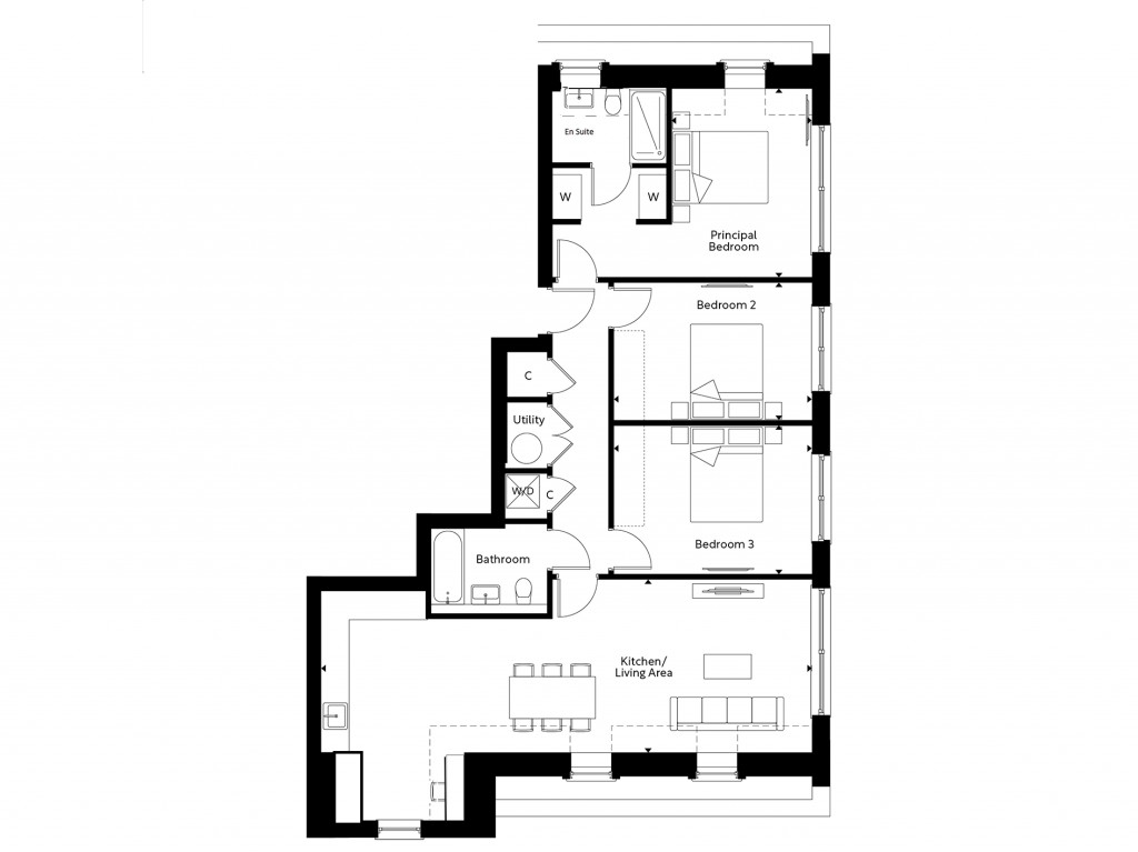 Floorplans For Jubilee Gardens, Weybridge, Surrey