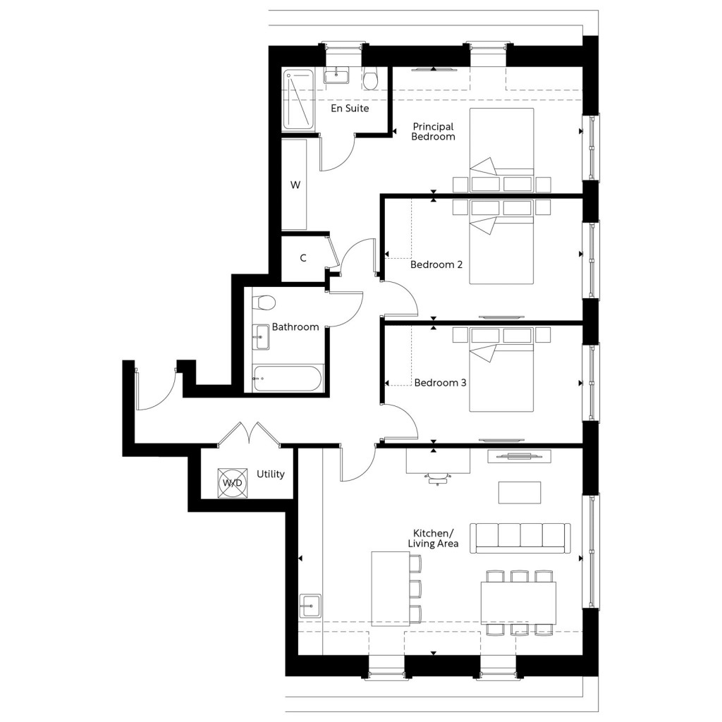 Floorplans For Jubilee Gardens, Weybridge, Surrey