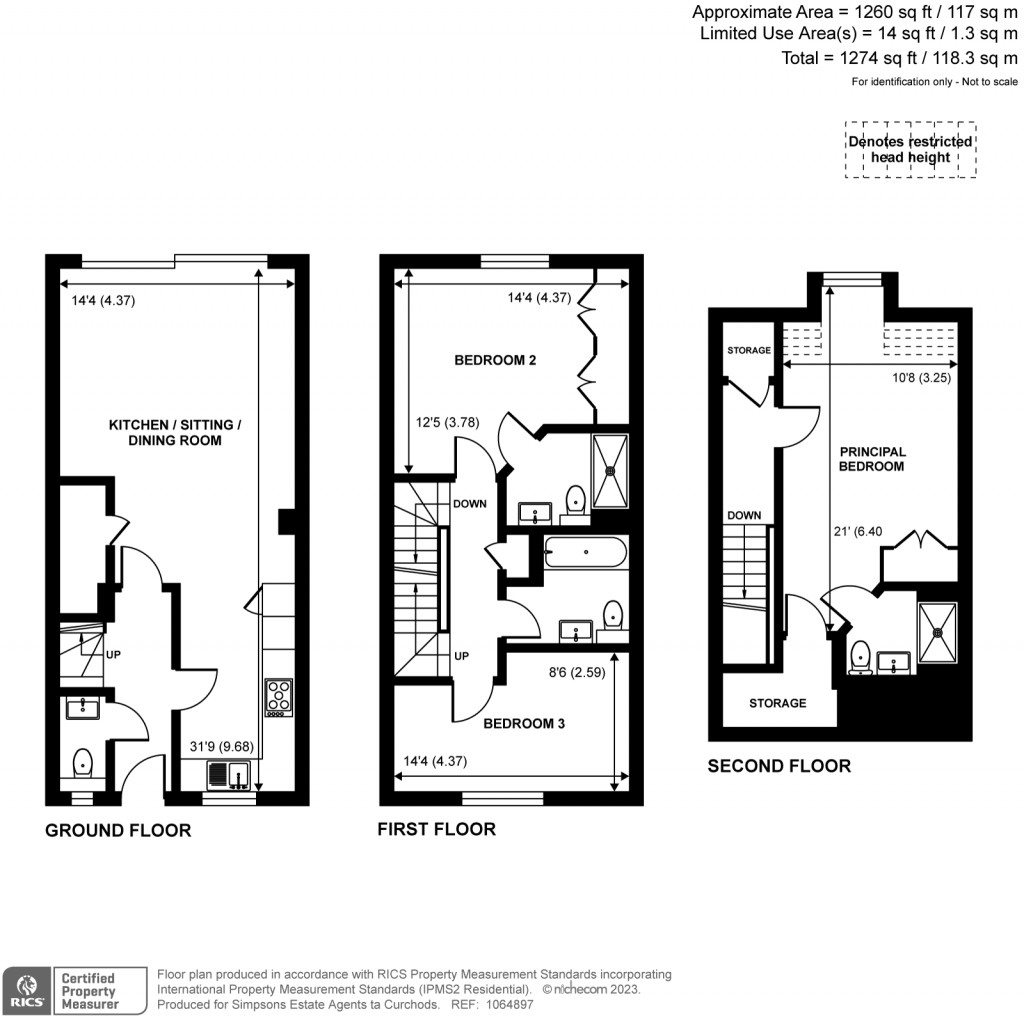 Floorplans For Sandy Lane, Walton On Thames, KT12