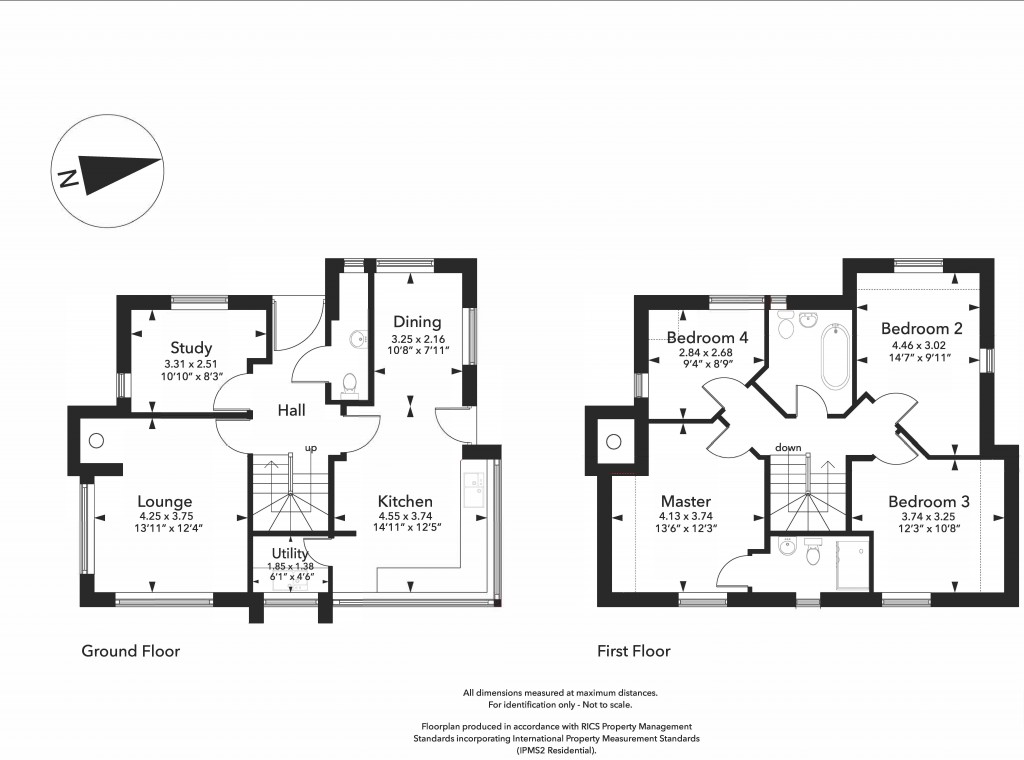 Floorplans For Bourne Lodge, 3A Great Austins, Farnham, GU9