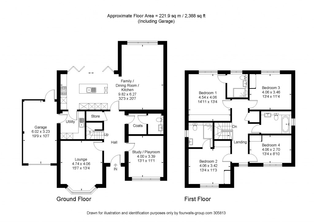 Floorplans For Orchard Walls, Effingham, Surrey