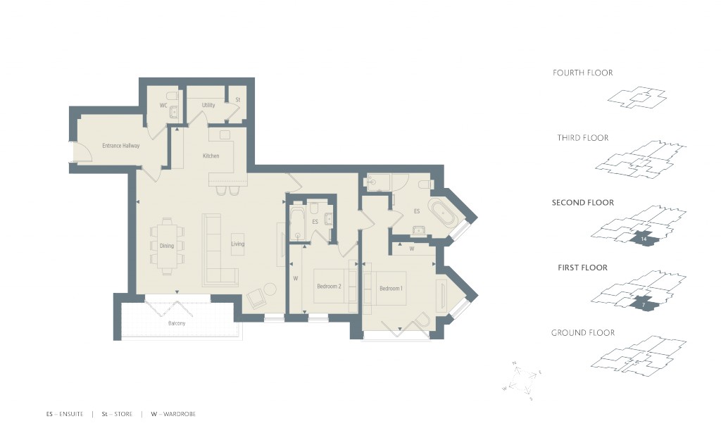 Floorplans For Gower Road, Weybridge, Surrey