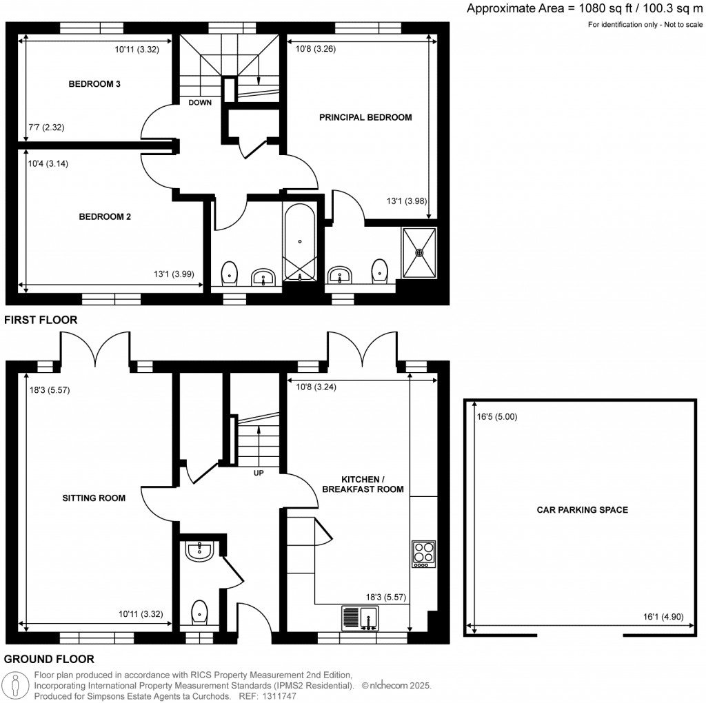 Floorplans For Hedgerows, Ewhurst, Surrey
