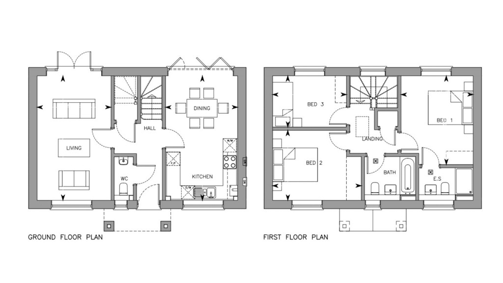 Floorplans For Hedgerows, Ewhurst, GU6