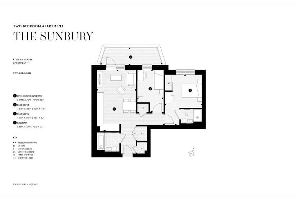 Floorplans For Twickenham Square, Twickenham