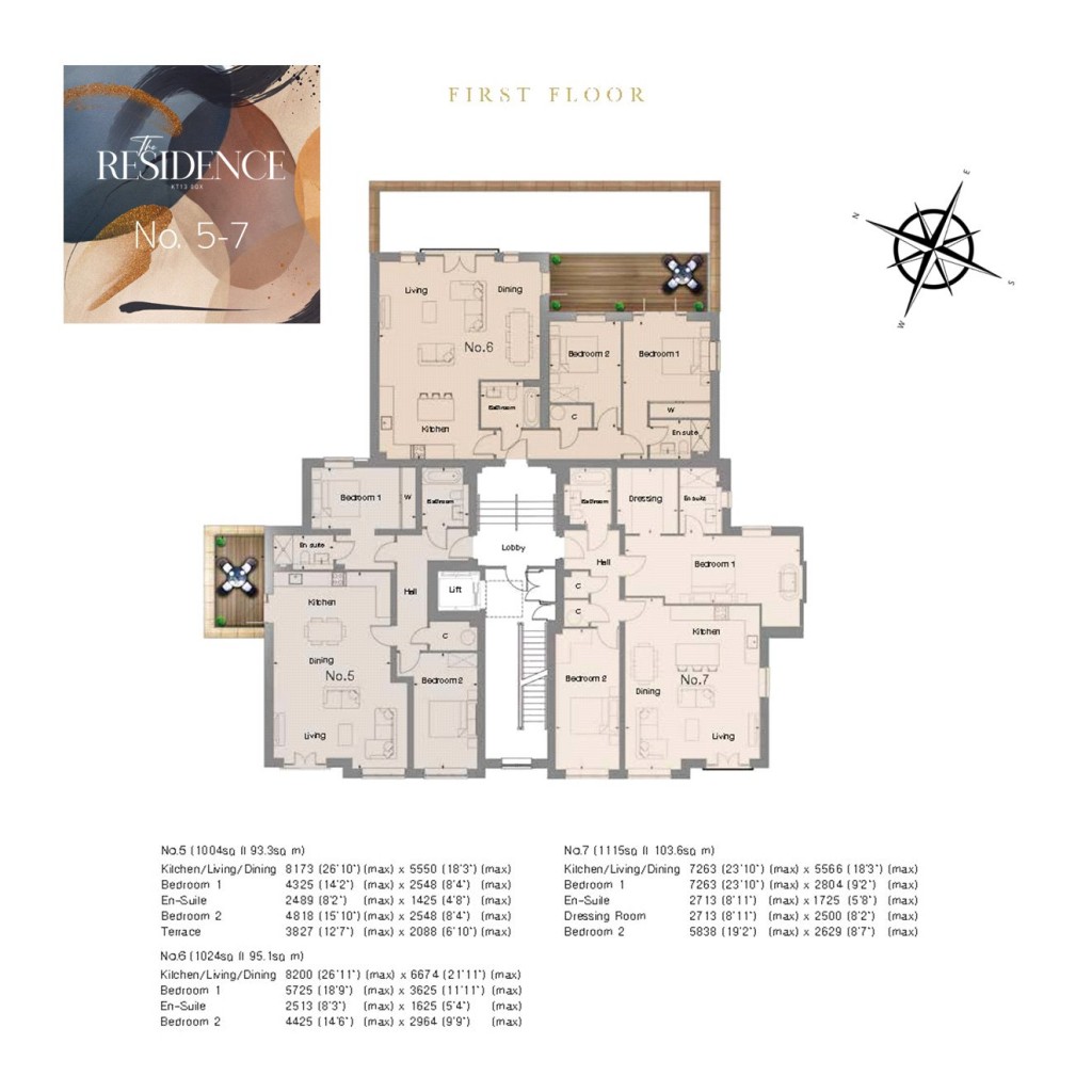 Floorplans For Brooklands Road, Weybridge, Surrey