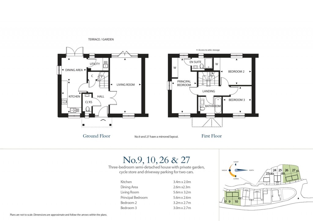 Floorplans For The Woodyard, Downside, Cobham, KT11