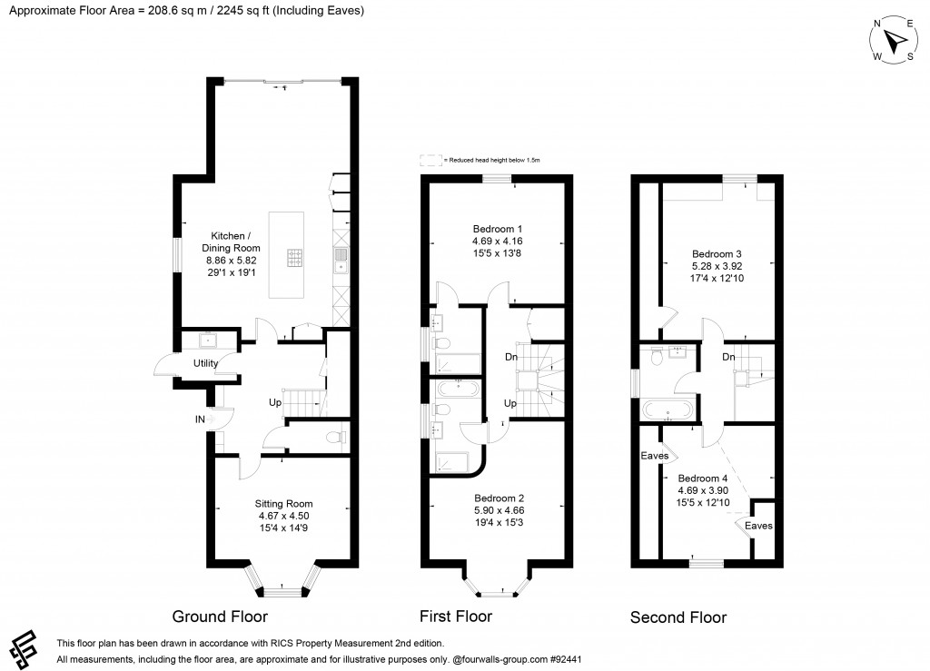 Floorplans For Cricket Way, 9 Cricket Way, Weybridge