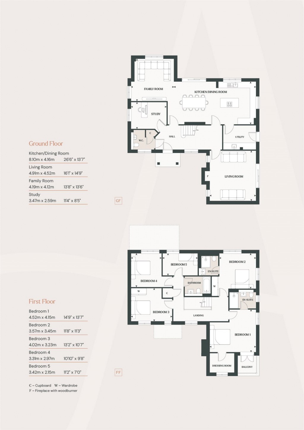 Floorplans For Chiddingfold Road, Dunsfold, Surrey