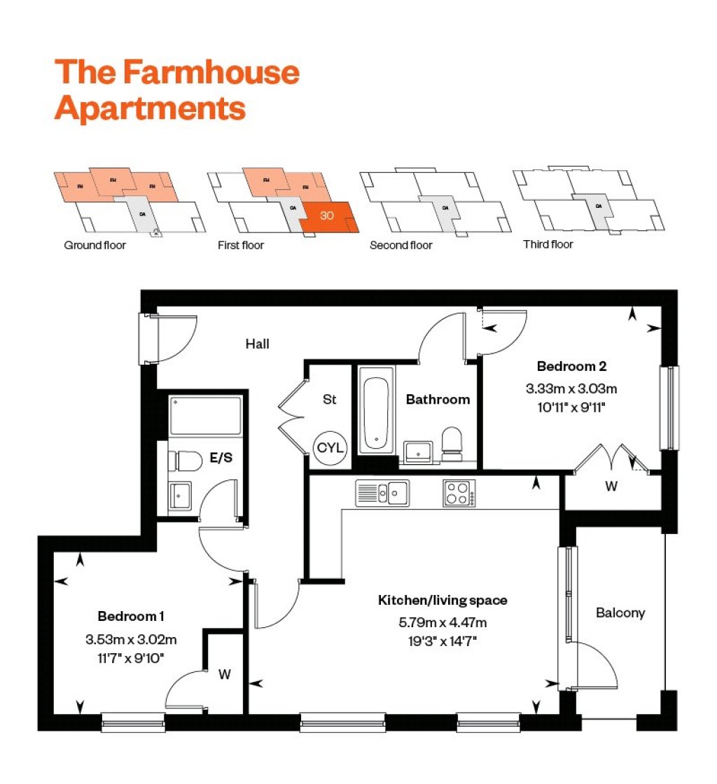Floorplans For Stapleton Close, Egham