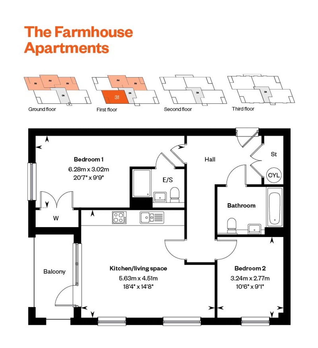 Floorplans For Stapleton Close, Egham
