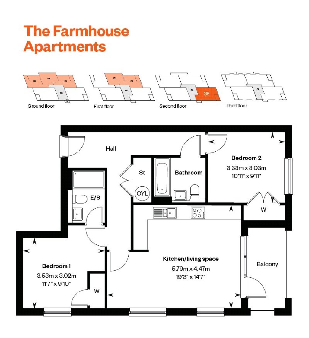 Floorplans For Stapleton Close, Egham