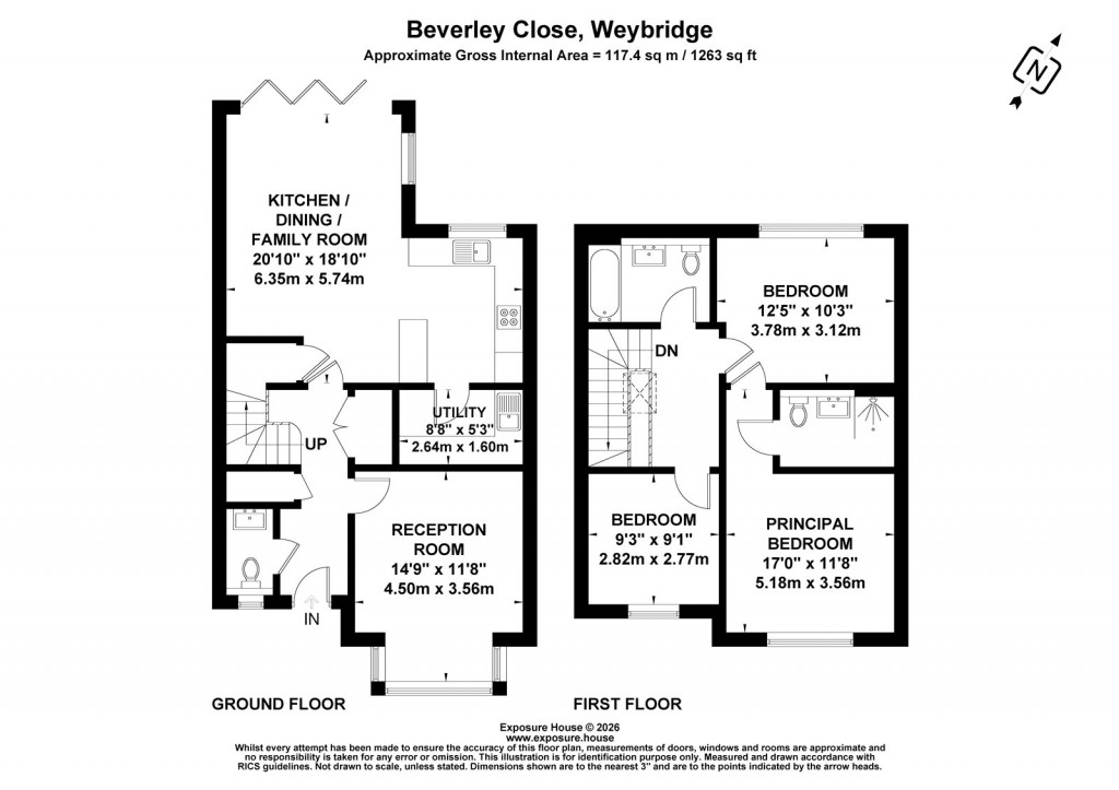 Floorplans For Beverley Close, Weybridge