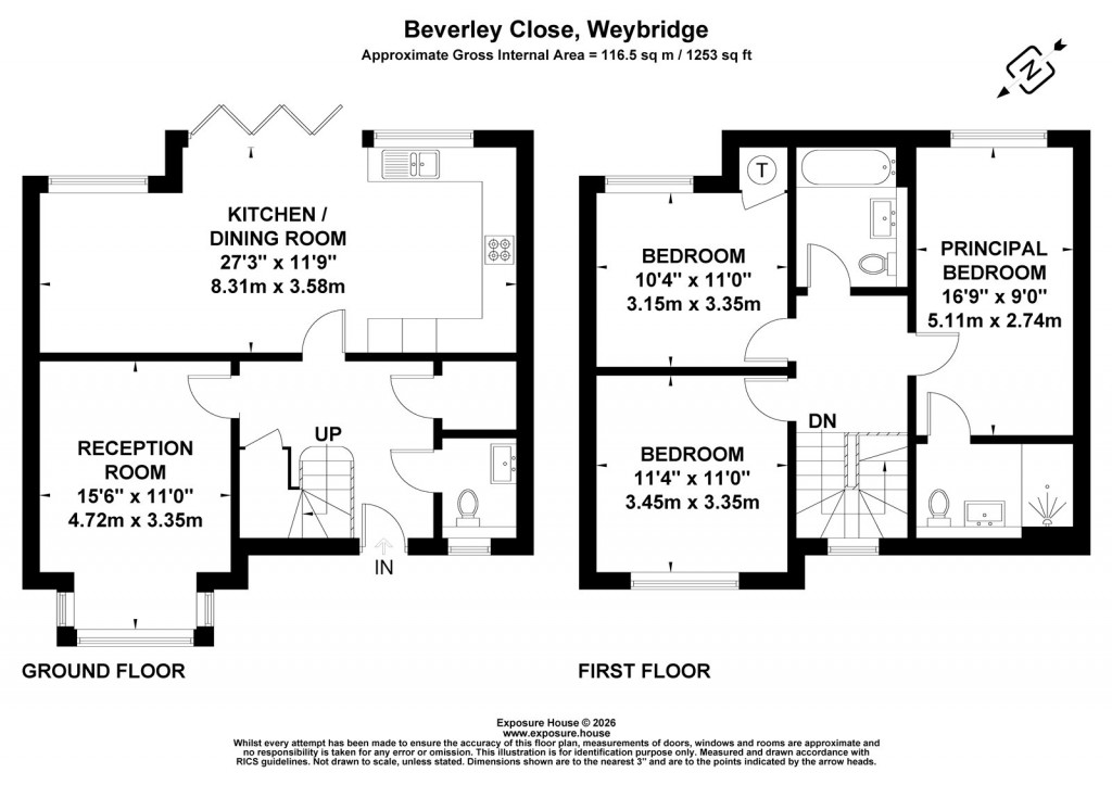 Floorplans For Beverley Close, Weybridge