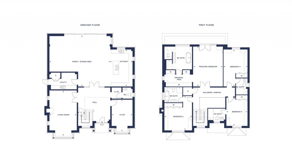 Floorplans For The Street, West Horsley, Surrey