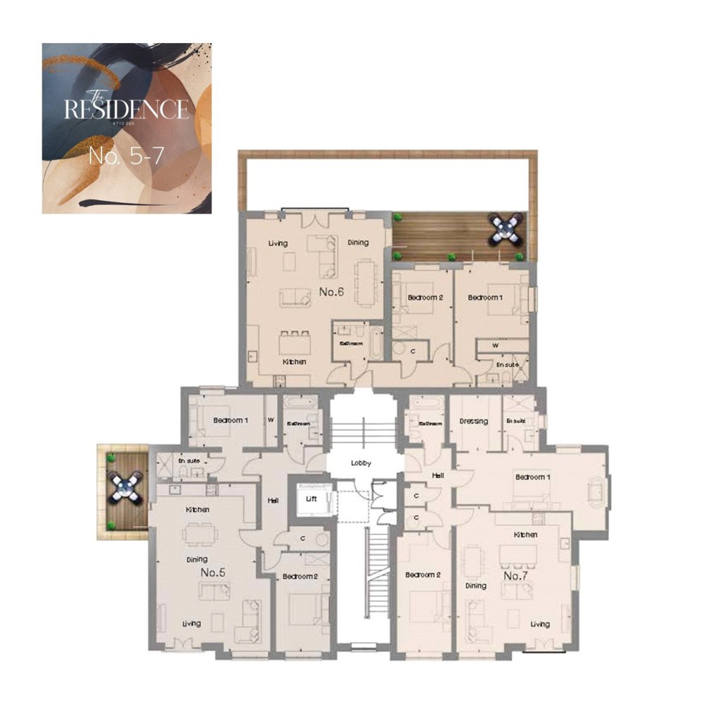 Floorplans For Brooklands Road, Weybridge, Surrey