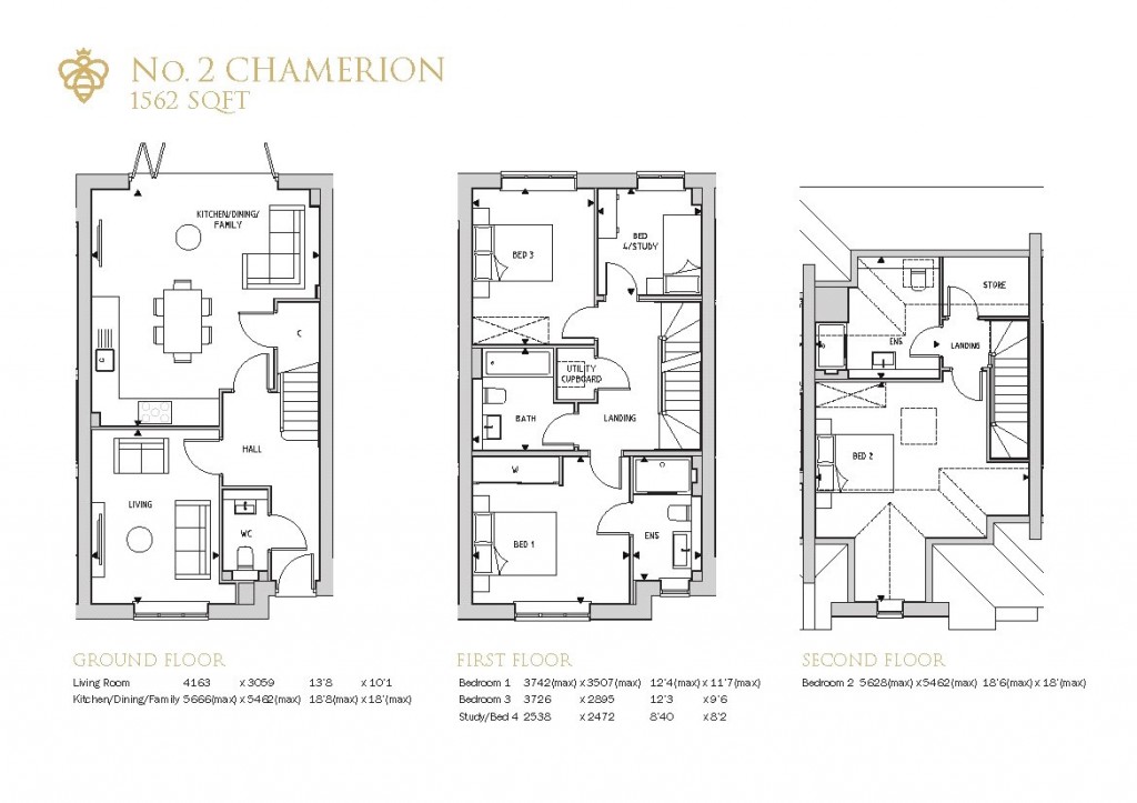 Floorplans For Queens Road, Weybridge, Surrey