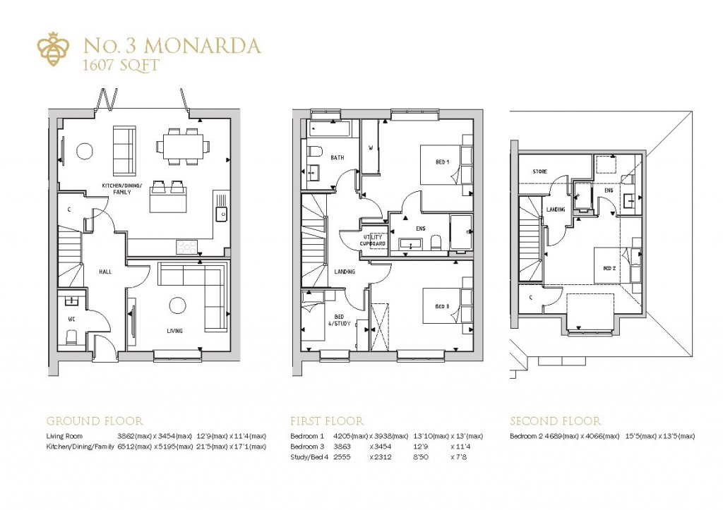 Floorplans For Queens Road, Weybridge, Surrey