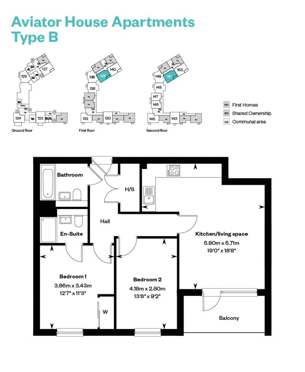 Floorplans For Vanguard Place, Weybridge, Surrey
