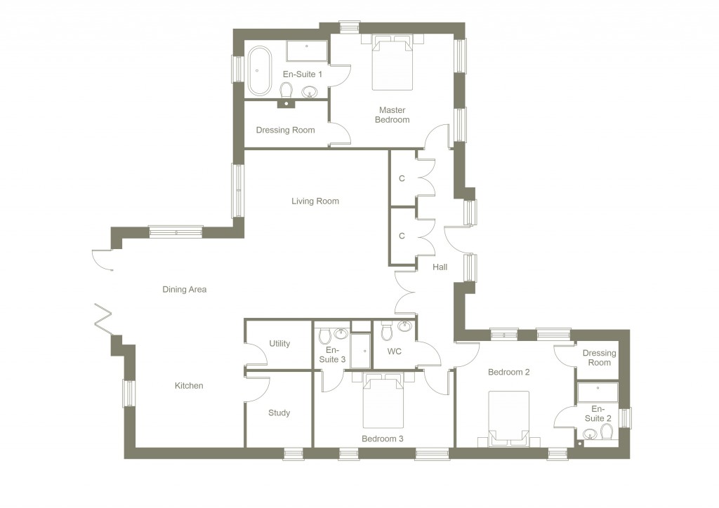 Floorplans For Stock Road, Stock, Ingatestone, Essex