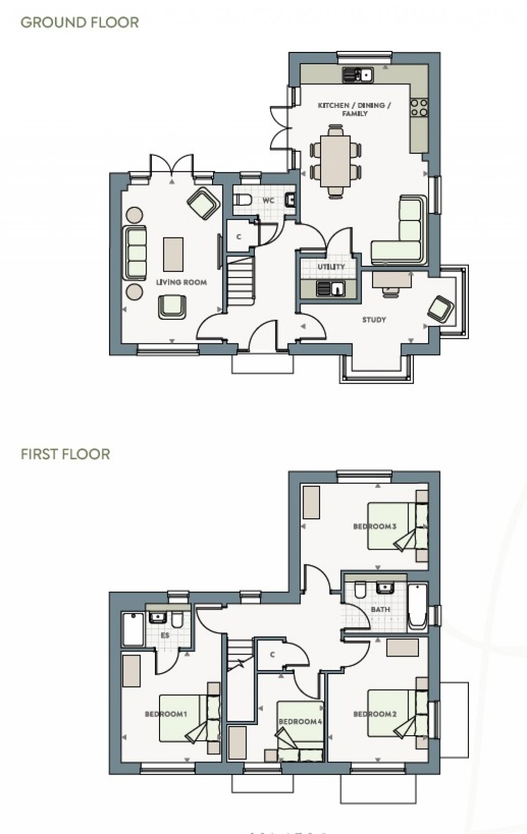 Floorplans For Orchard Drive, Cressing, Braintree
