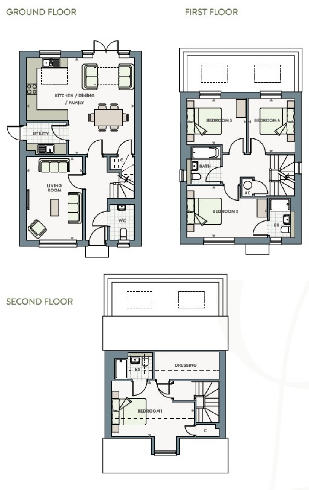 Floorplans For Orchard Drive, Cressing, Braintree