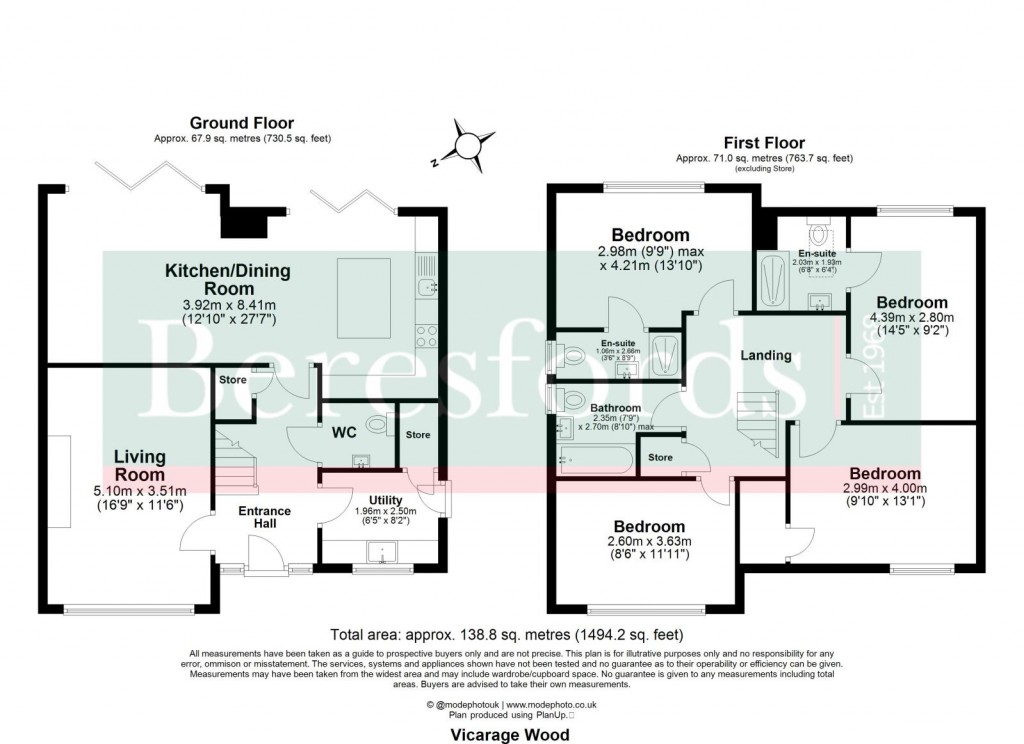 Floorplans For South Weald, Brentwood, Essex