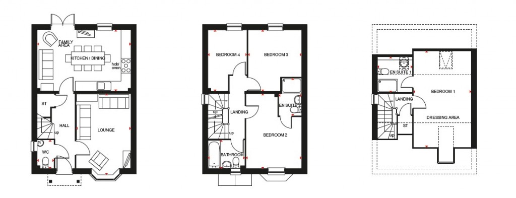 Floorplans For Blackwater Drive, Dunmow, Essex