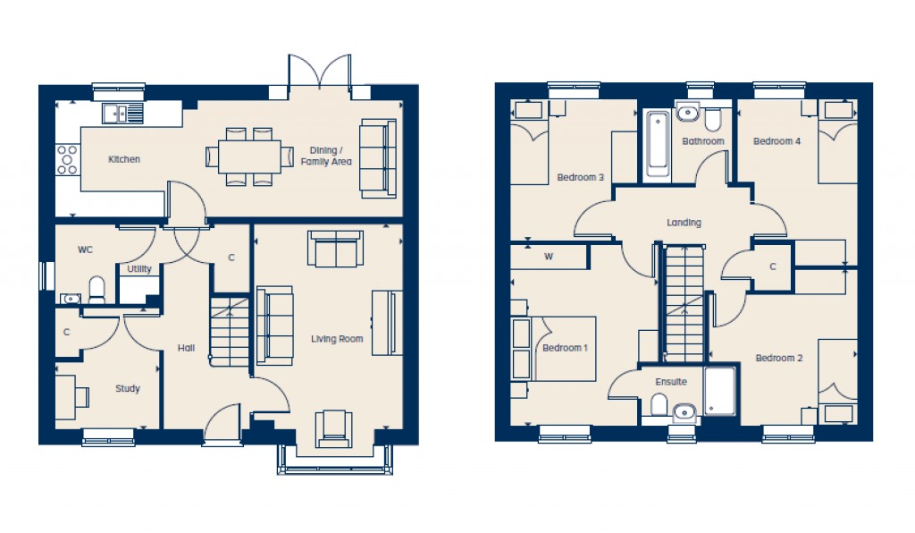 Floorplans For Arden Oaks, Brentwood, Essex