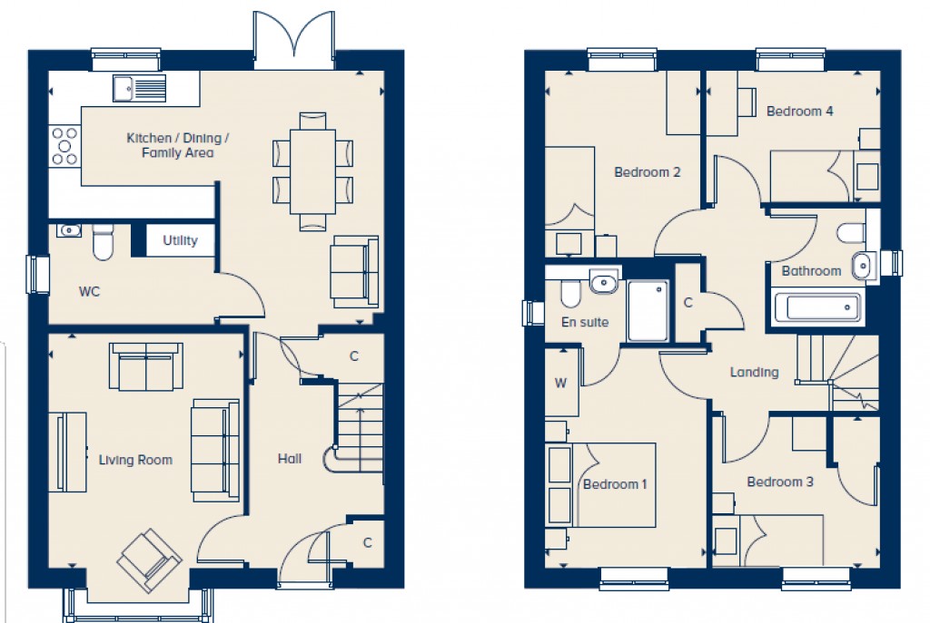 Floorplans For Arden Oaks, Brentwood, Essex