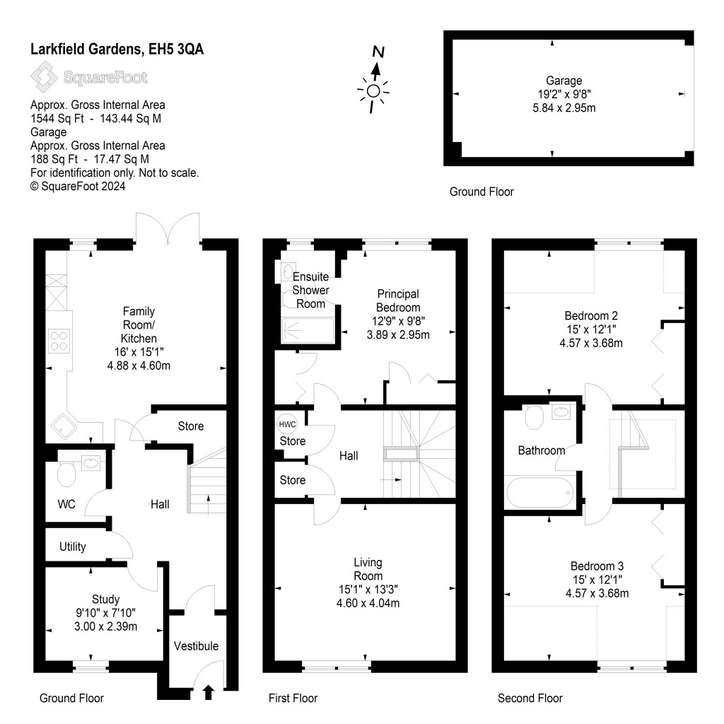 Floorplans For Larkfield Gardens, Edinburgh