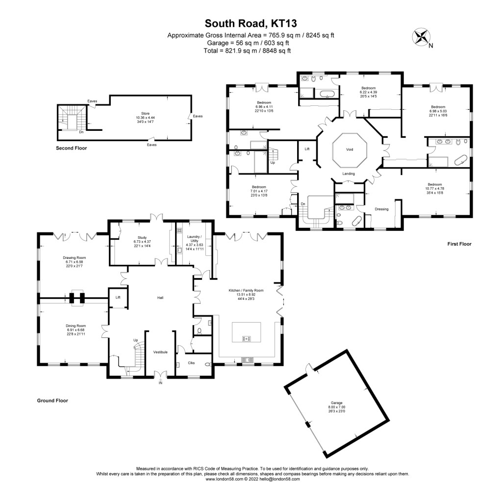 Floorplans For South Road, St George's Hill, Weybridge, KT13