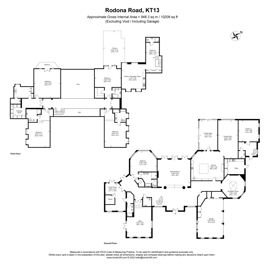 Floorplans For Rodona Road, St George's Hill, Weybridge, KT13