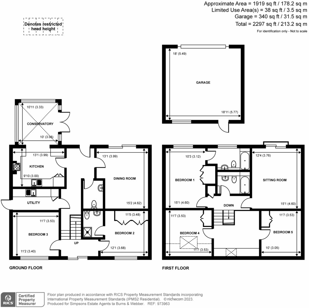 Floorplans For Wrecclesham Hill, Farnham, Surrey