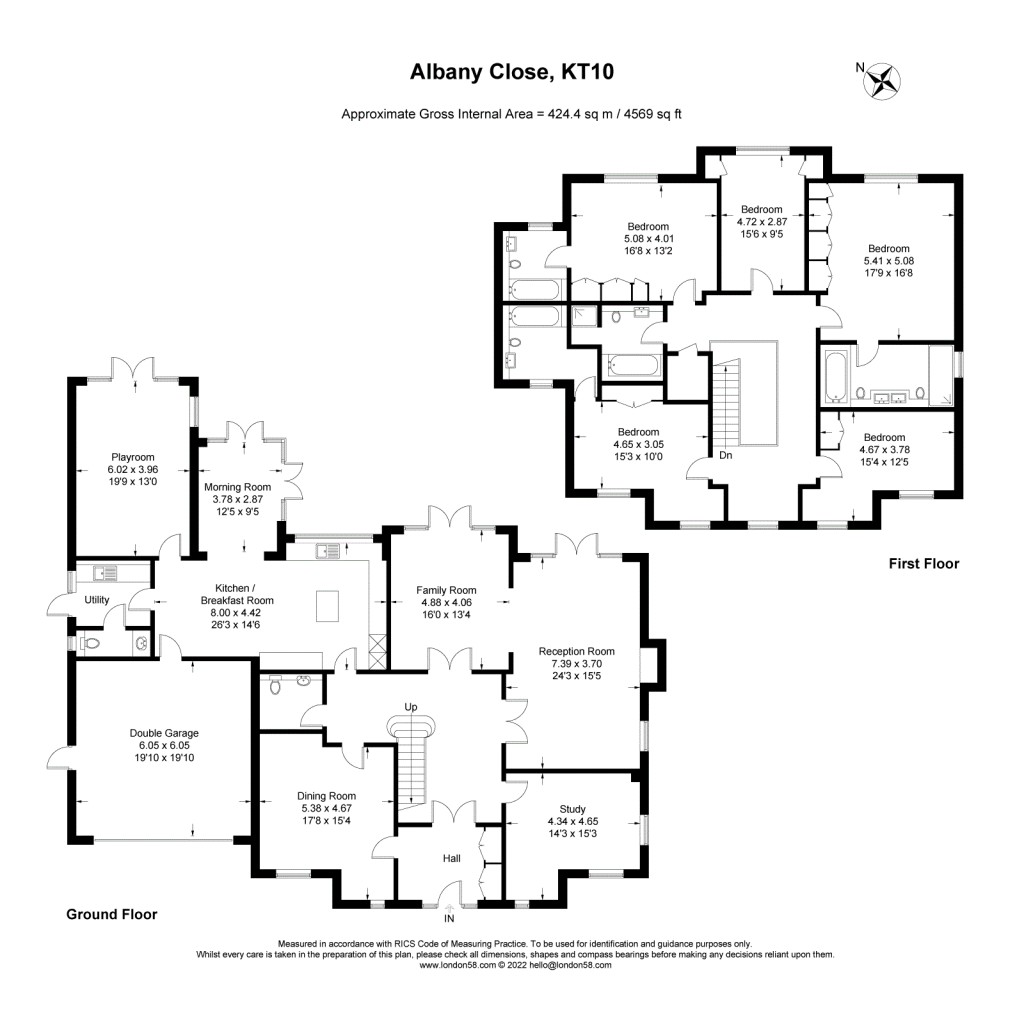 Floorplans For Albany Close, Blackhills, KT10