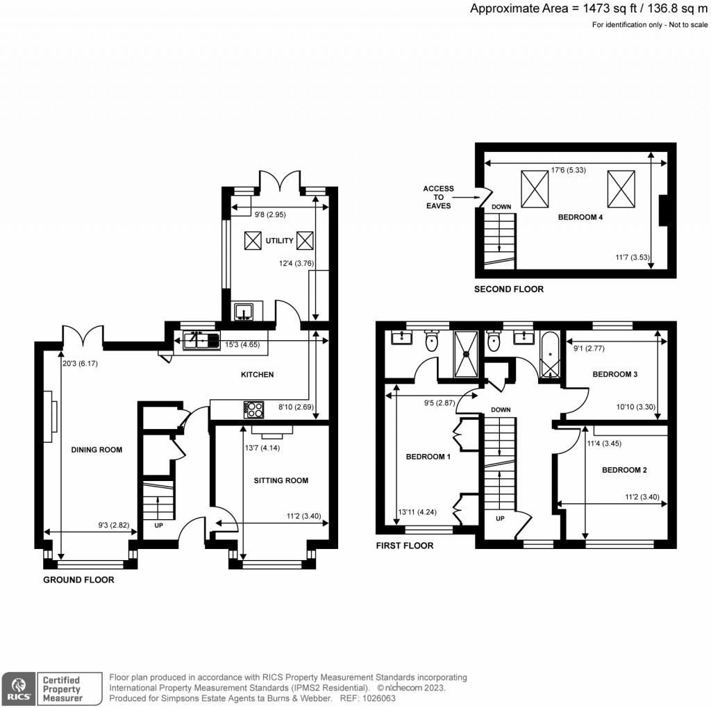 Floorplans For Binscombe Crescent, Farncombe, Godalming, GU7