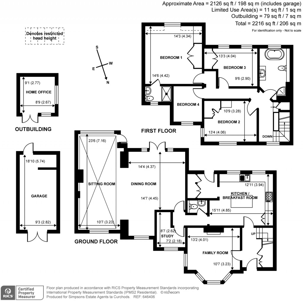 Floorplans For Woodlands Lane, Stoke D'Abernon, Cobham, KT11