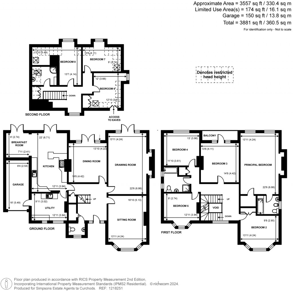Floorplans For Castle Road, Weybridge, KT13