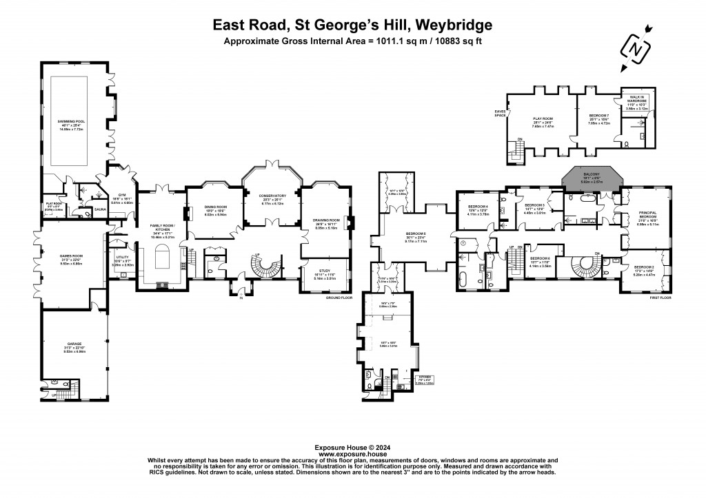 Floorplans For East Road, St George's Hill, Surrey