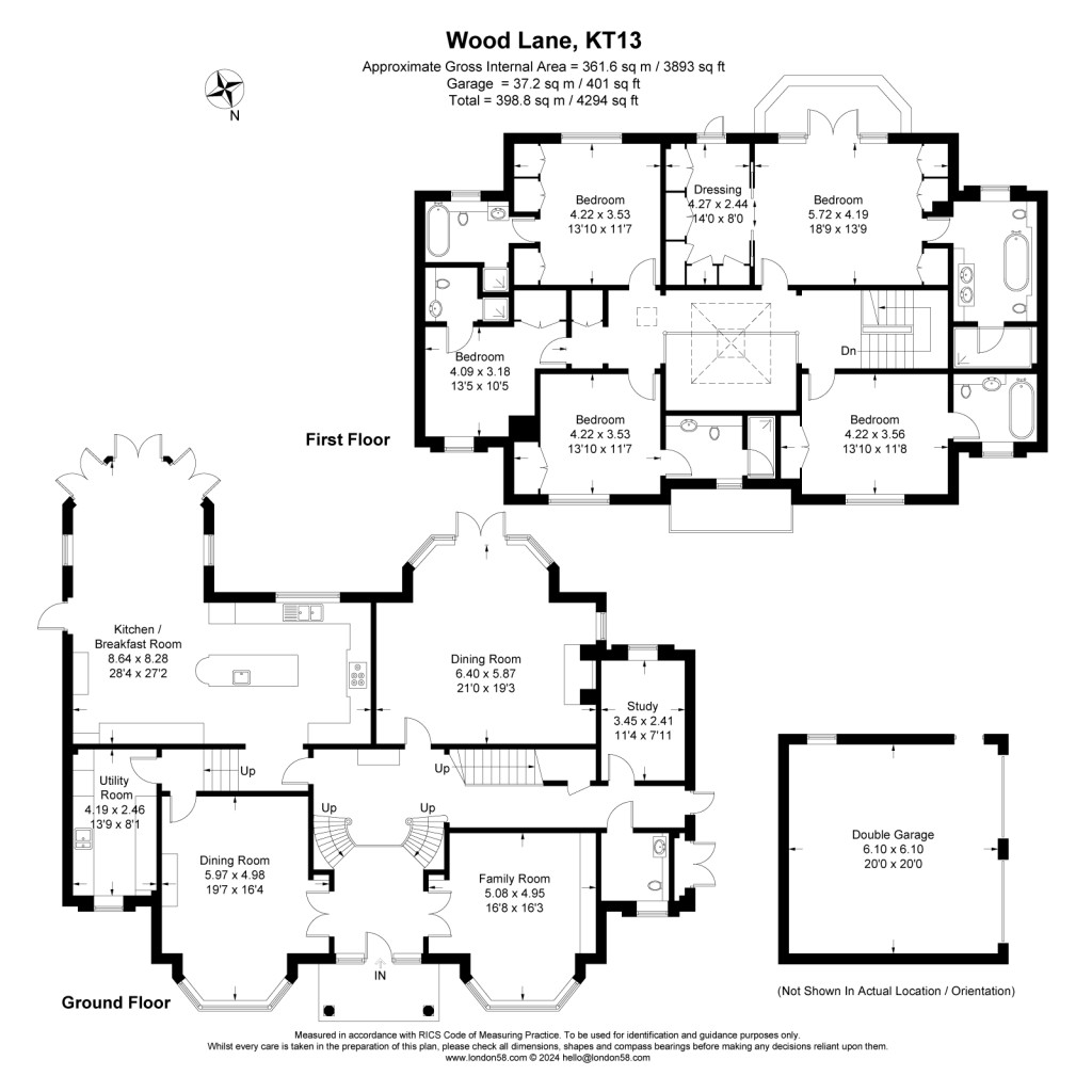 Floorplans For Wood Lane, St George's Hill, Surrey