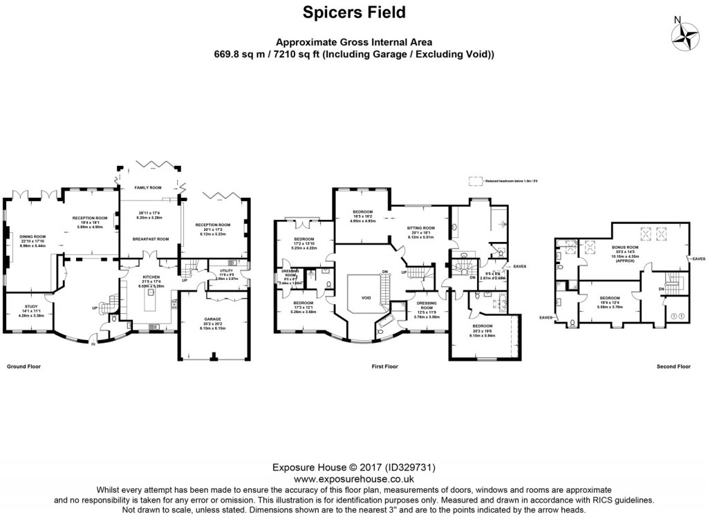 Floorplans For Spicers Field, Oxshott, Surrey