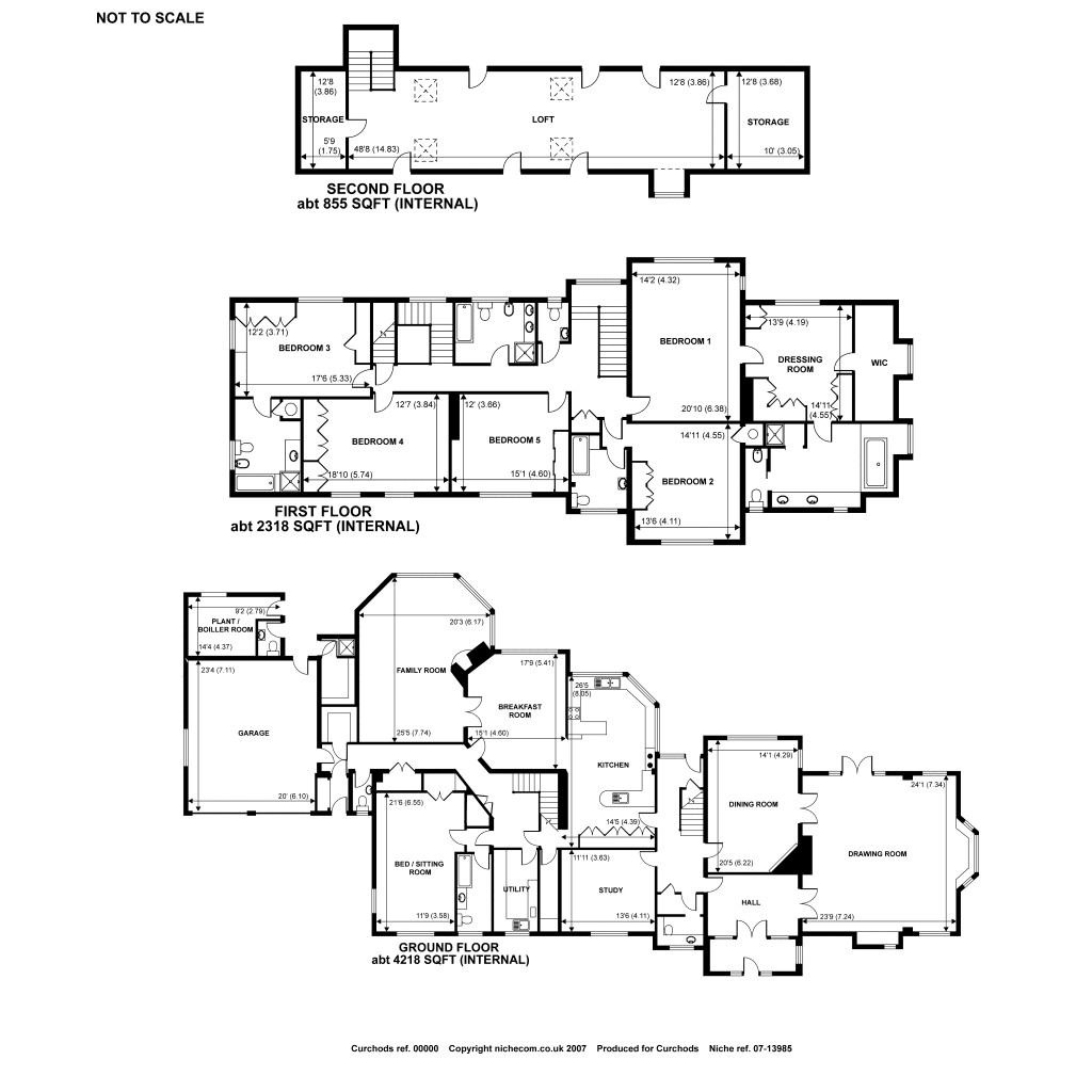 Floorplans For Rodona Road, St George's Hill, Surrey