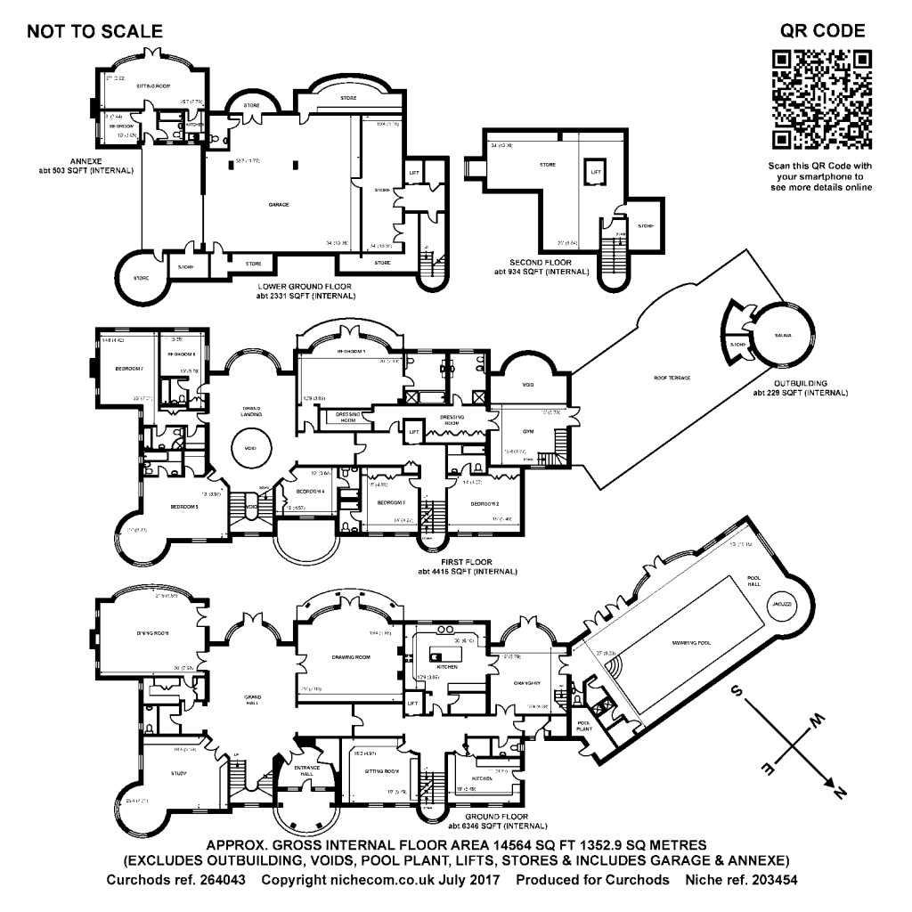 Floorplans For Rodona Road, St George's Hill, Surrey
