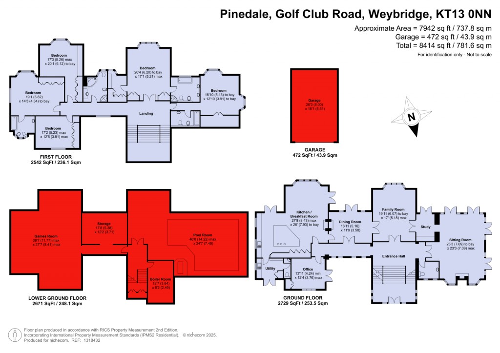 Floorplans For Golf Club Road, St George's Hill, Surrey