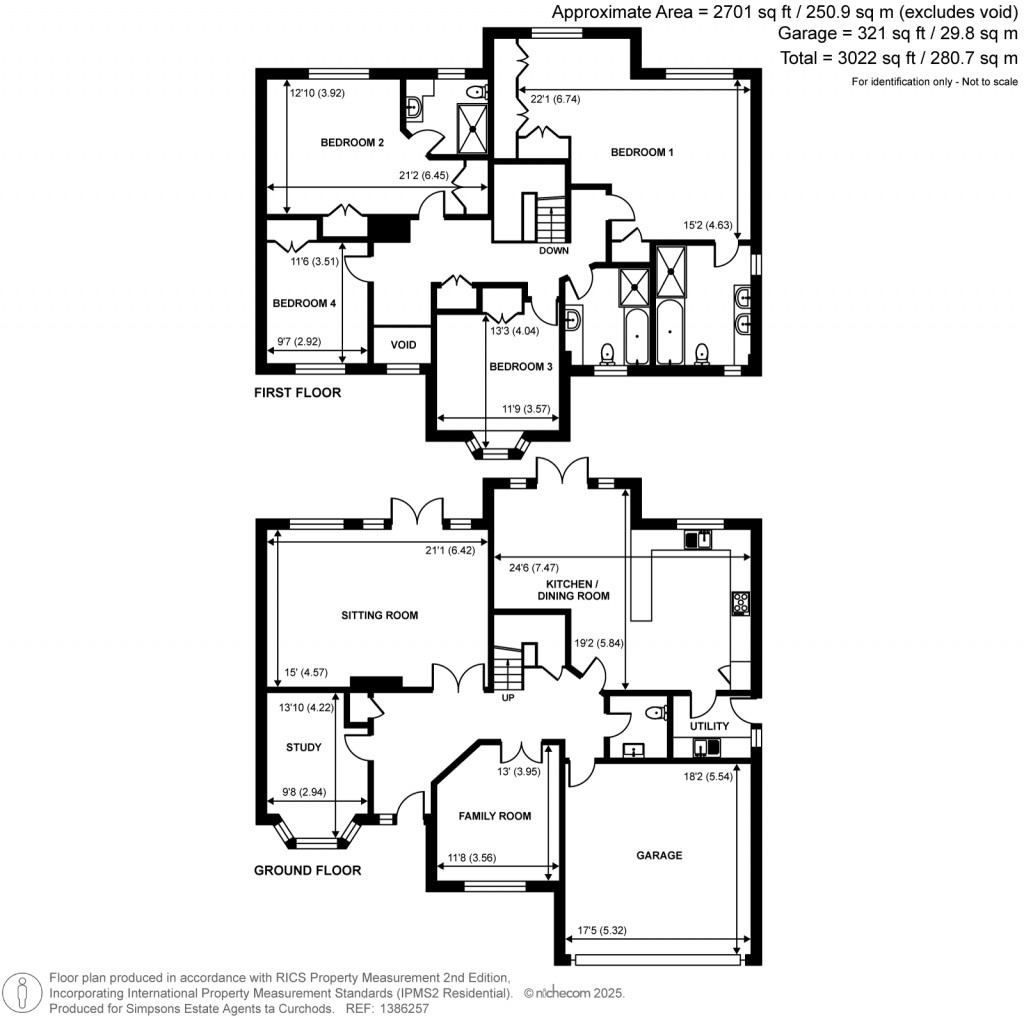 Floorplans For Woodlands Road, West Byfleet, Surrey