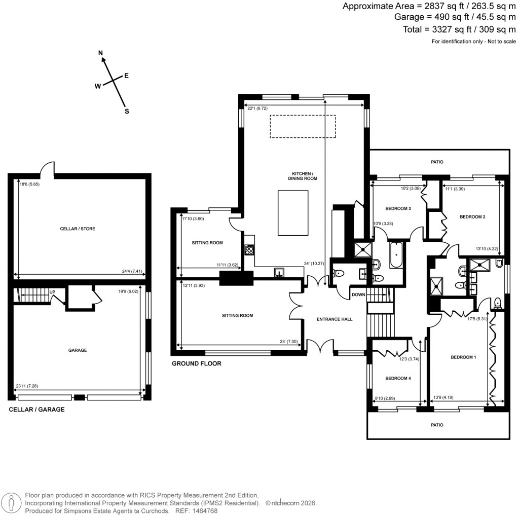 Floorplans For Haymeads Drive, Esher, Surrey