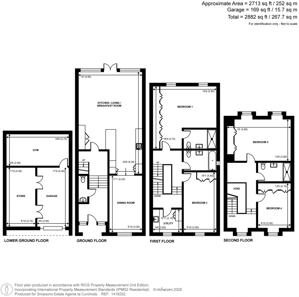 Floorplans For Oakshade Road, Oxshott, Surrey