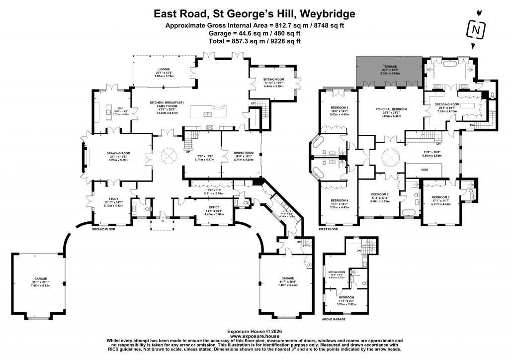 Floorplans For East Road, St George's Hill, Surrey