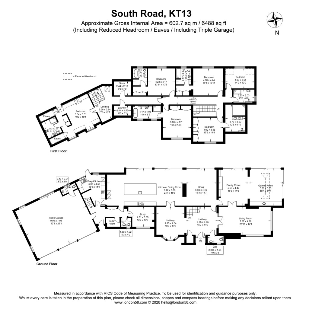 Floorplans For South Road, St. Georges Hill, Surrey