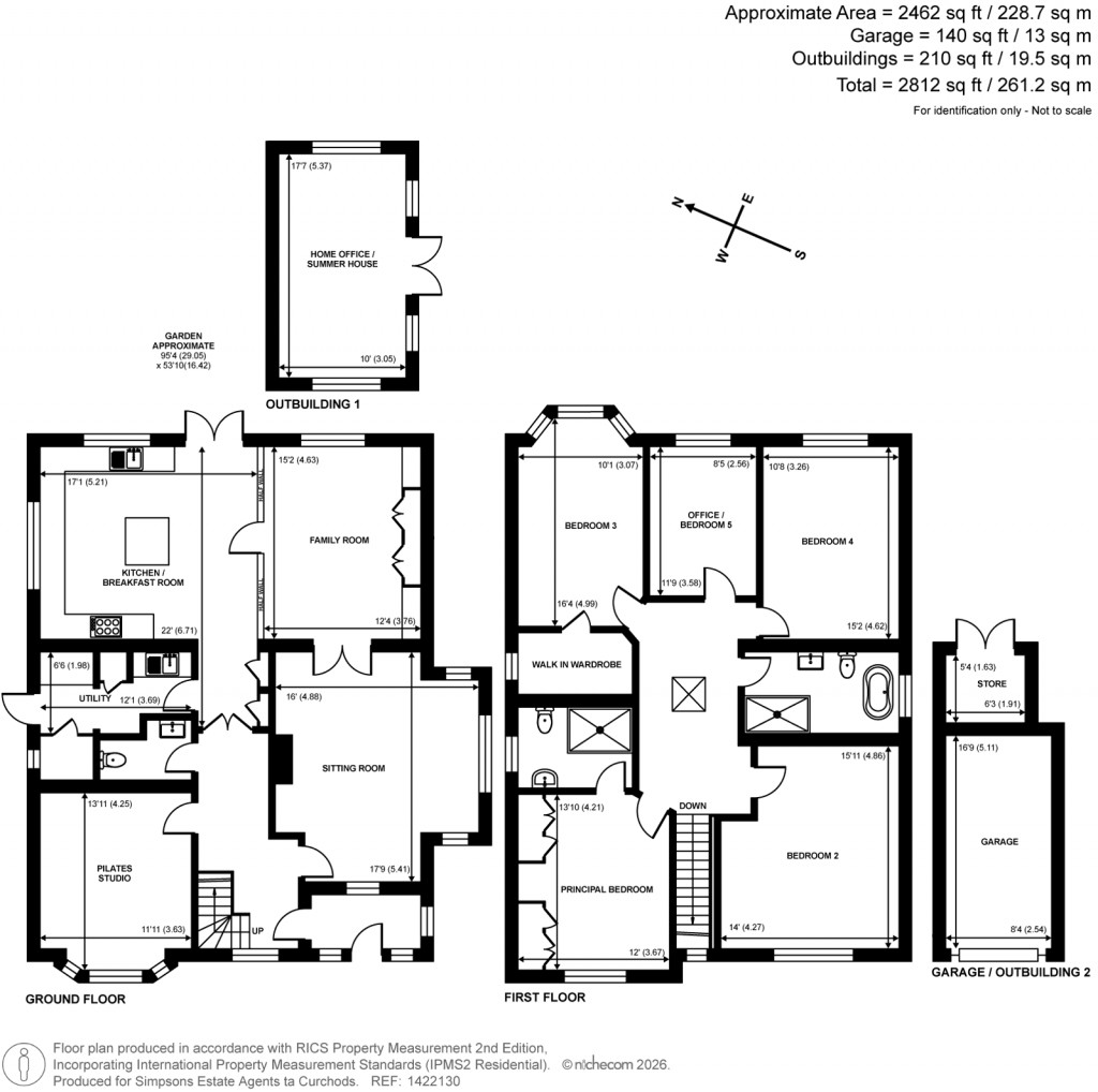 Floorplans For Brook Farm Road, Cobham, Surrey